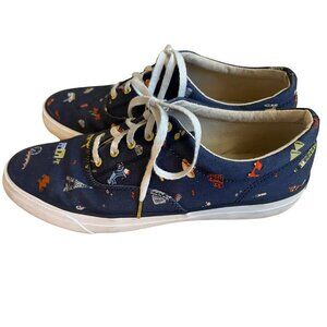 Keds X Rifle Paper Co Navy Wanderlust Travel Sneakers Tennis Shoes 7.5